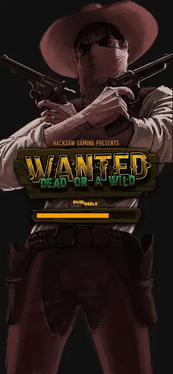 Wanted Dead or a Wild slot base game mobile shot showing frontier town setting