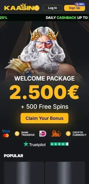 UK online casino homepage featuring Wanted Dead or a Wild slot